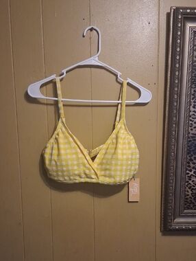 Yellow Gingham Bralette Top